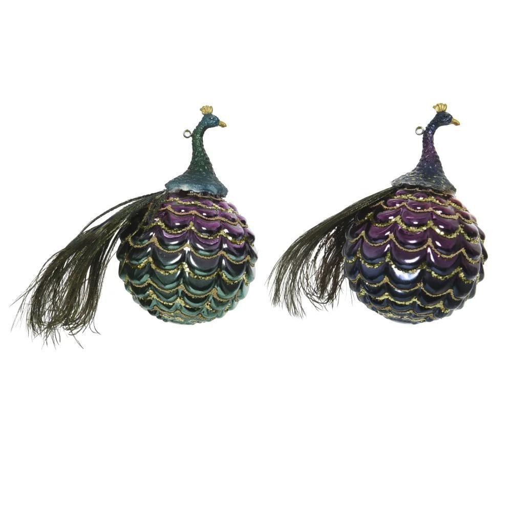 SFERA IN VETRO FORMA PAVONE 2